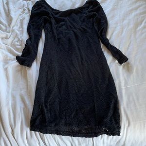 Black open back Zara dress